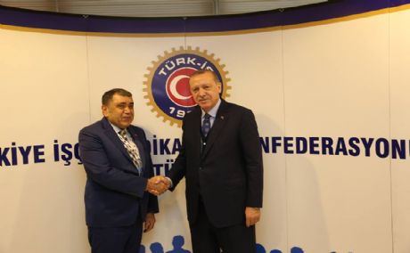 Cumhurbaşkanı Recep Tayyip Erdoğan Türk-İş'i Ziyaret Etti